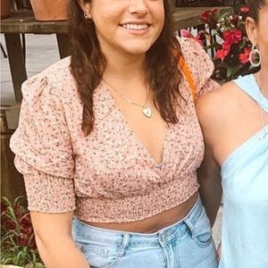 Nasty gal floral crop top